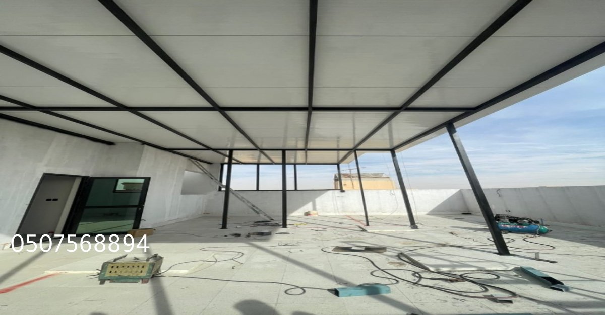 مظلات ساندوتش بانل الرياض | تركيب هناجر ومظلات بأسقف معزولة